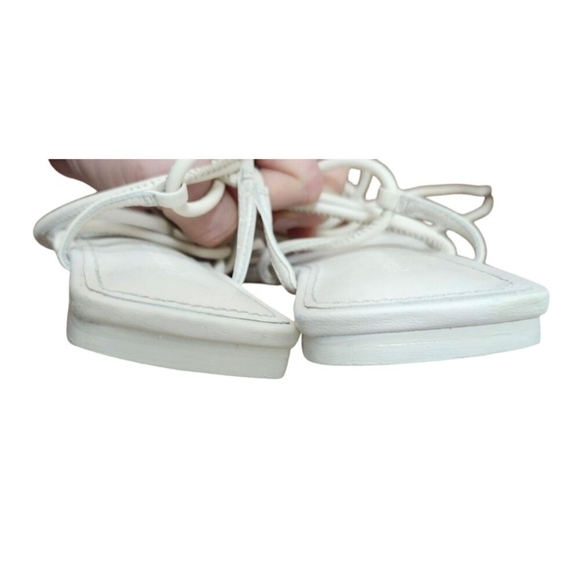 Jonathan Simkhai Susan Ivory Leather Wrap Sandal Size 5.5/EU 36 - Picture 8 of 12